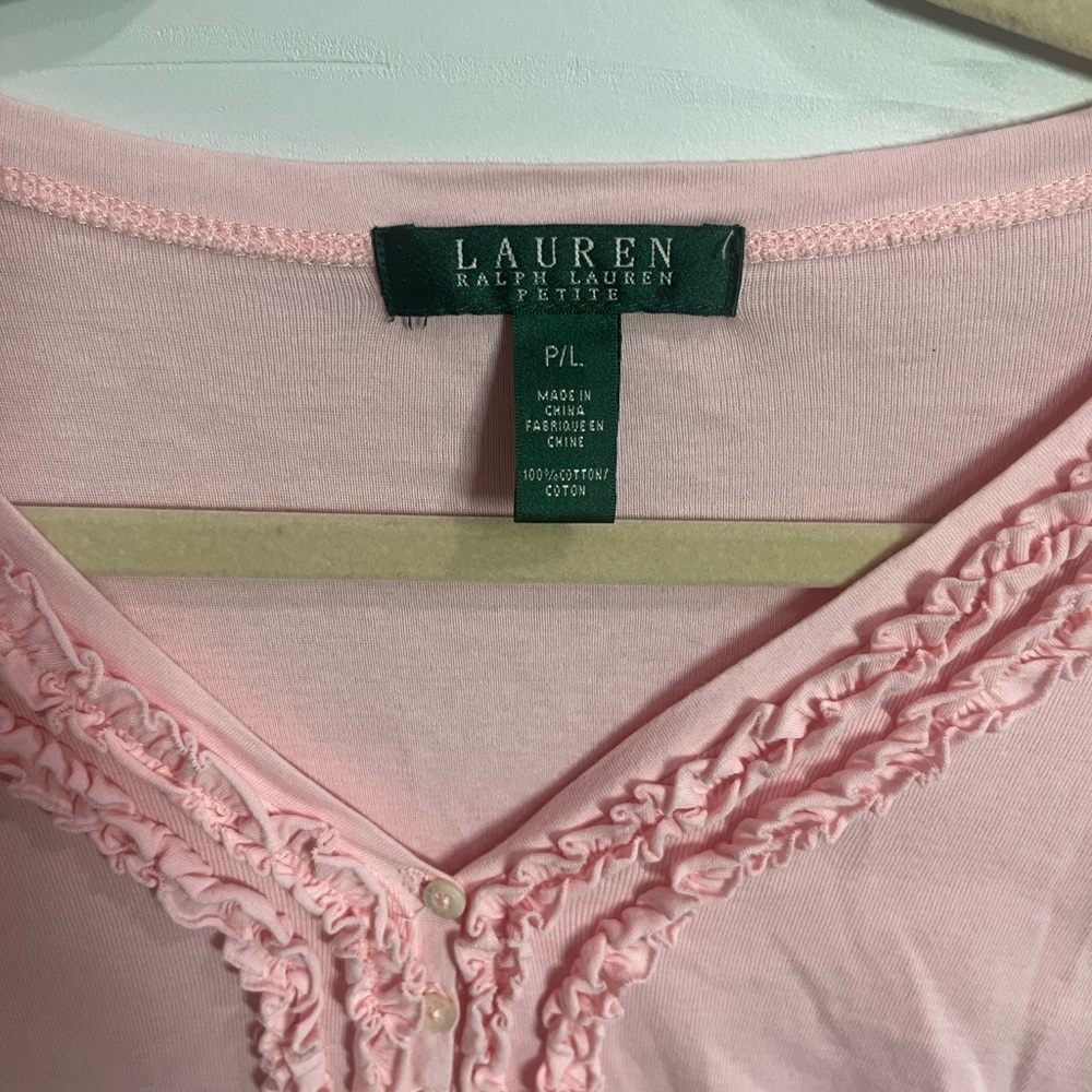 Lauren Ralph Lauren Light Pink Women's Pajama Top
